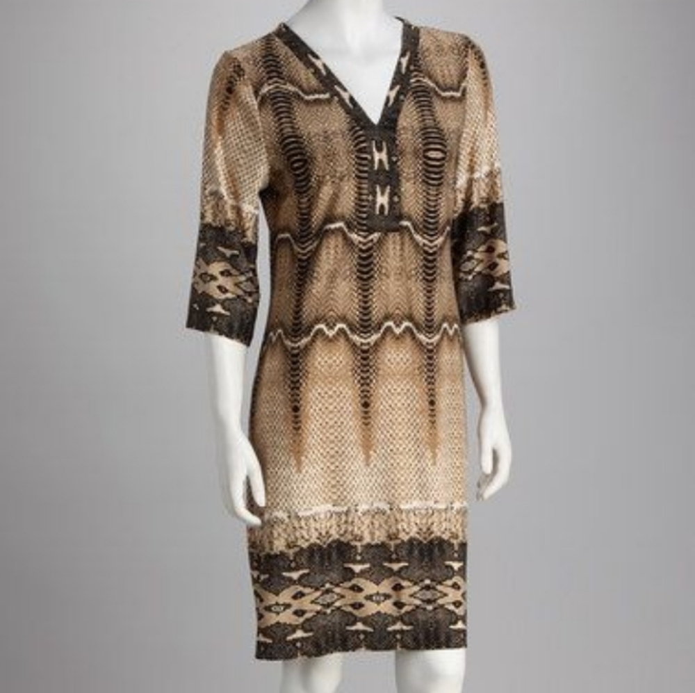 Snake skin print dress